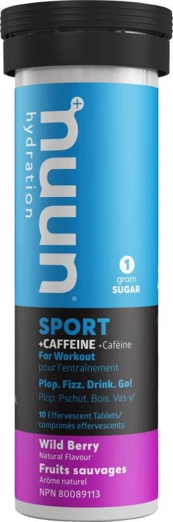 Nuun Sport & Caffeine Electrolyte Replacement Tablets Wildberry