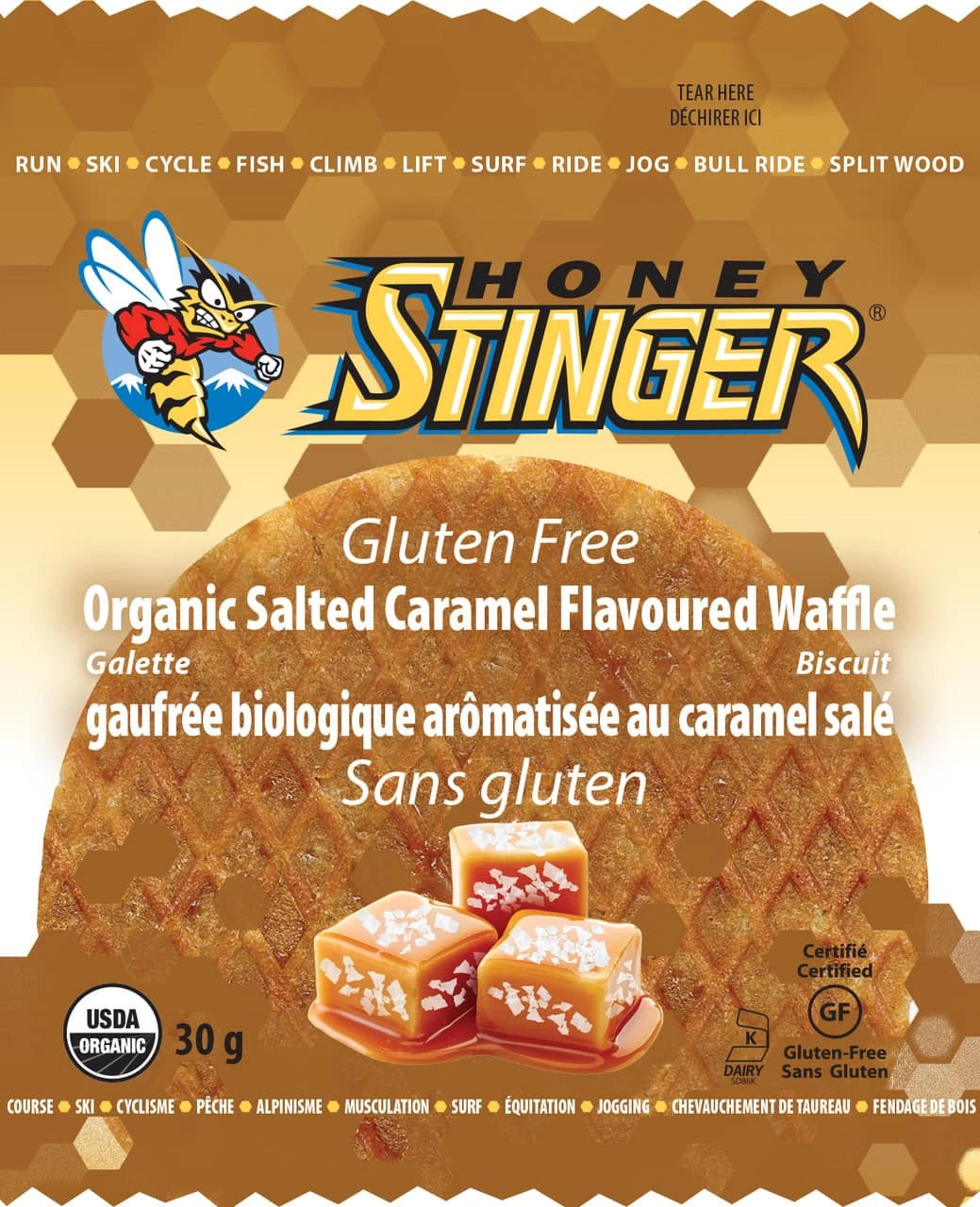 Honey Stinger GF Salted Caramel Waffle