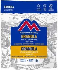 Mountain House Granola With Milk And Blueberries