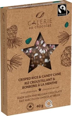 Galerie Au Chocolat Mini Bark Bar Milk Chocolate Rice Candy Cane