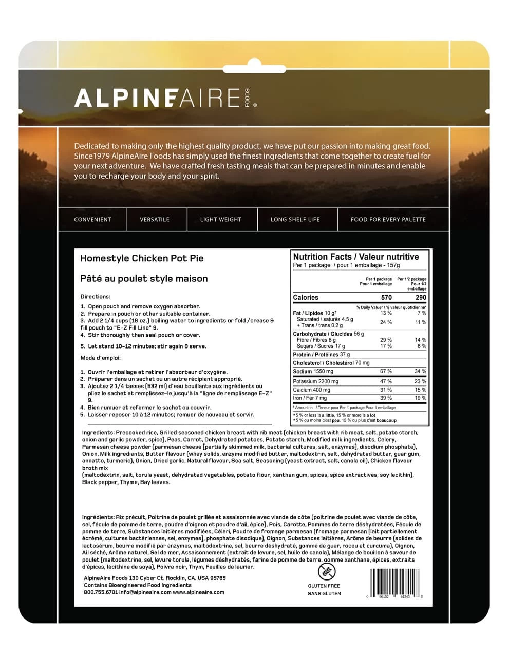 AlpineAire Homestyle Chicken Pot Pie - Image 2