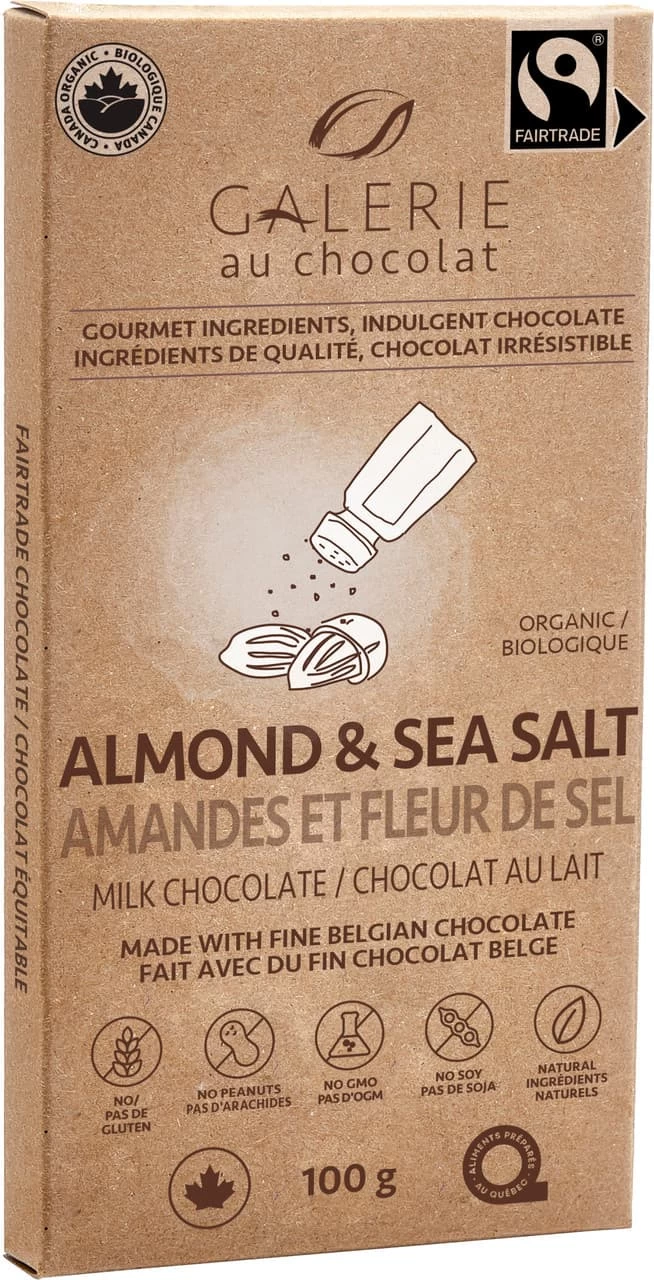 Galerie Au Chocolat Milk Almond & Sea Salt Chocolate Bar