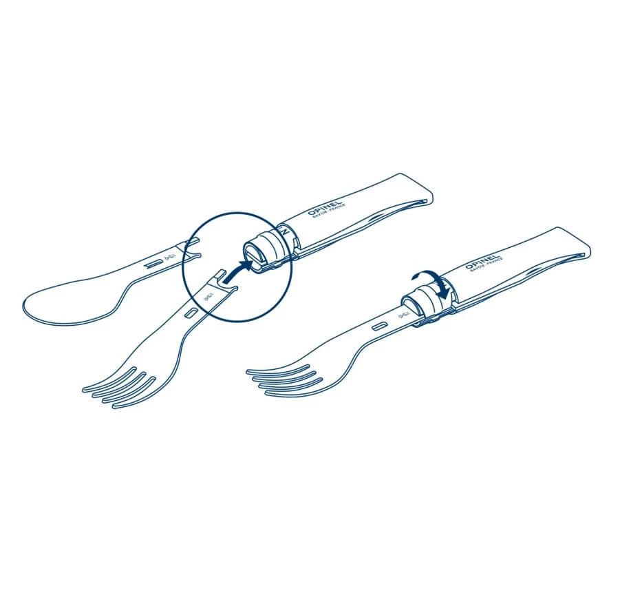 Opinel Pinic+ Cutlery Complete Set With No 8 Knife - Image 4