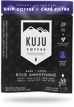 Kuju Coffee Pocket Pour Over One-Cup Pouch Bold Awakening Coffee
