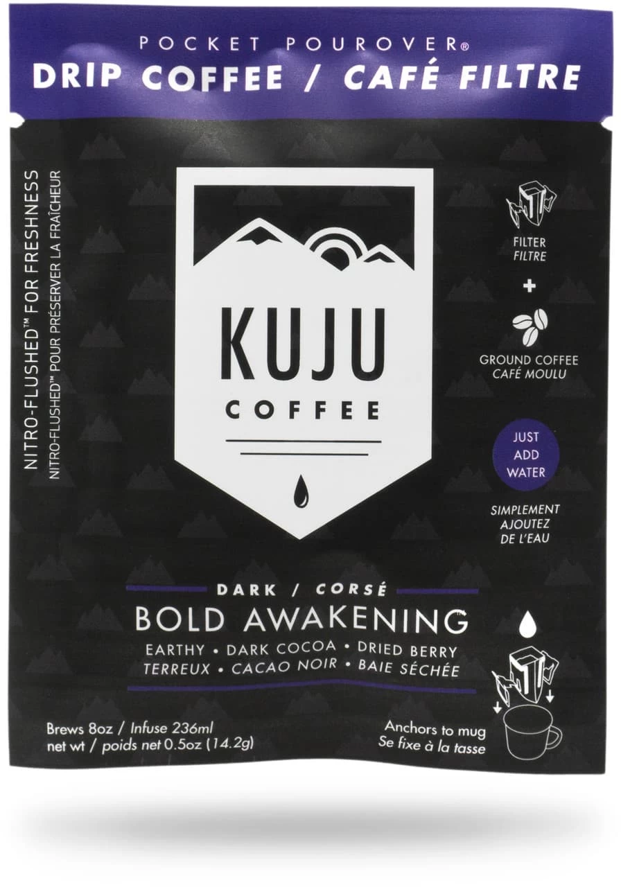 Kuju Coffee Pocket Pour Over One-Cup Pouch Bold Awakening Coffee
