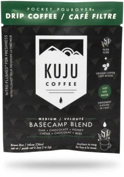 Kuju Coffee Pocket PourOver One-Cup Pouch Base Camp Blend Coffee