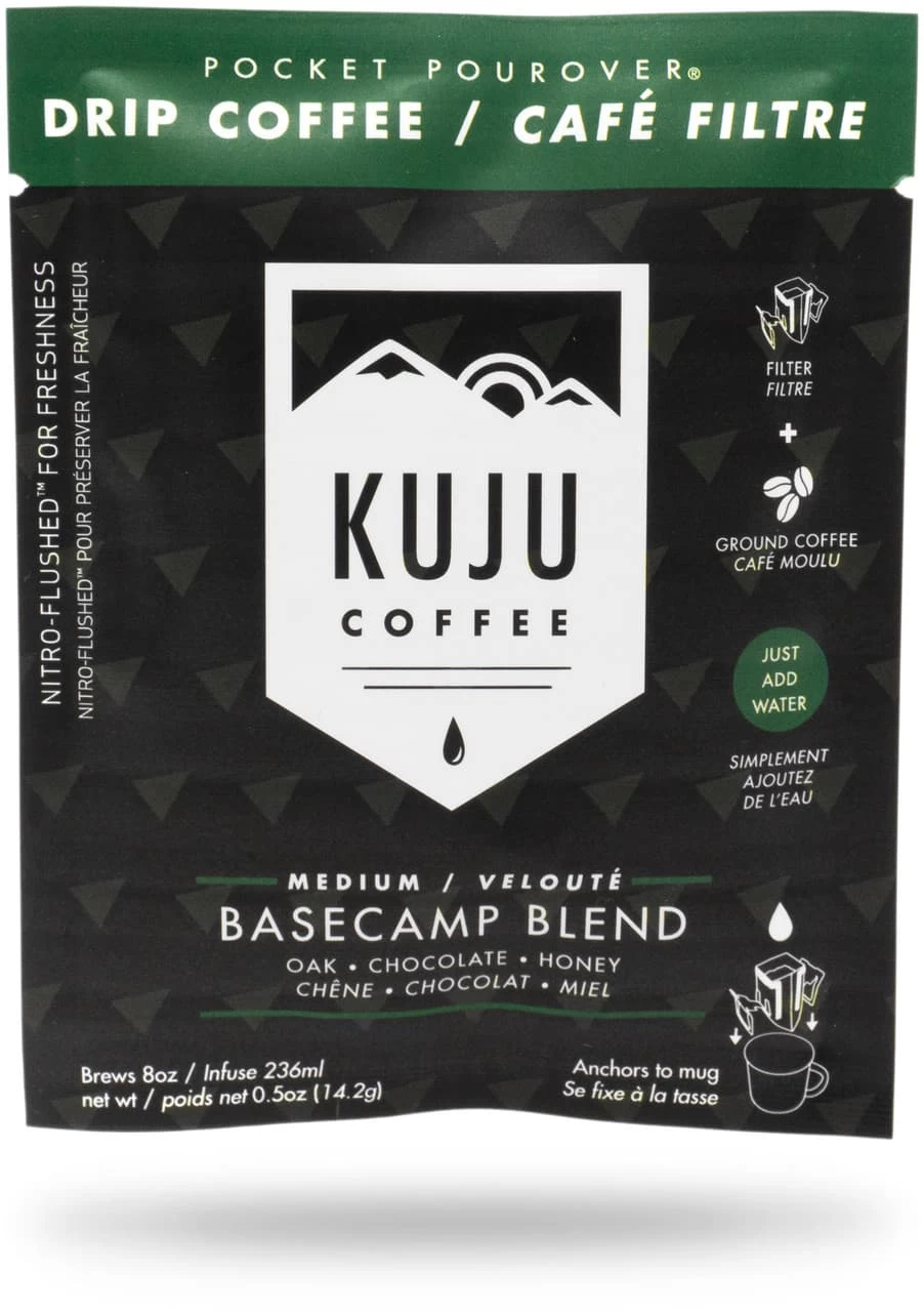 Kuju Coffee Pocket PourOver One-Cup Pouch Base Camp Blend Coffee