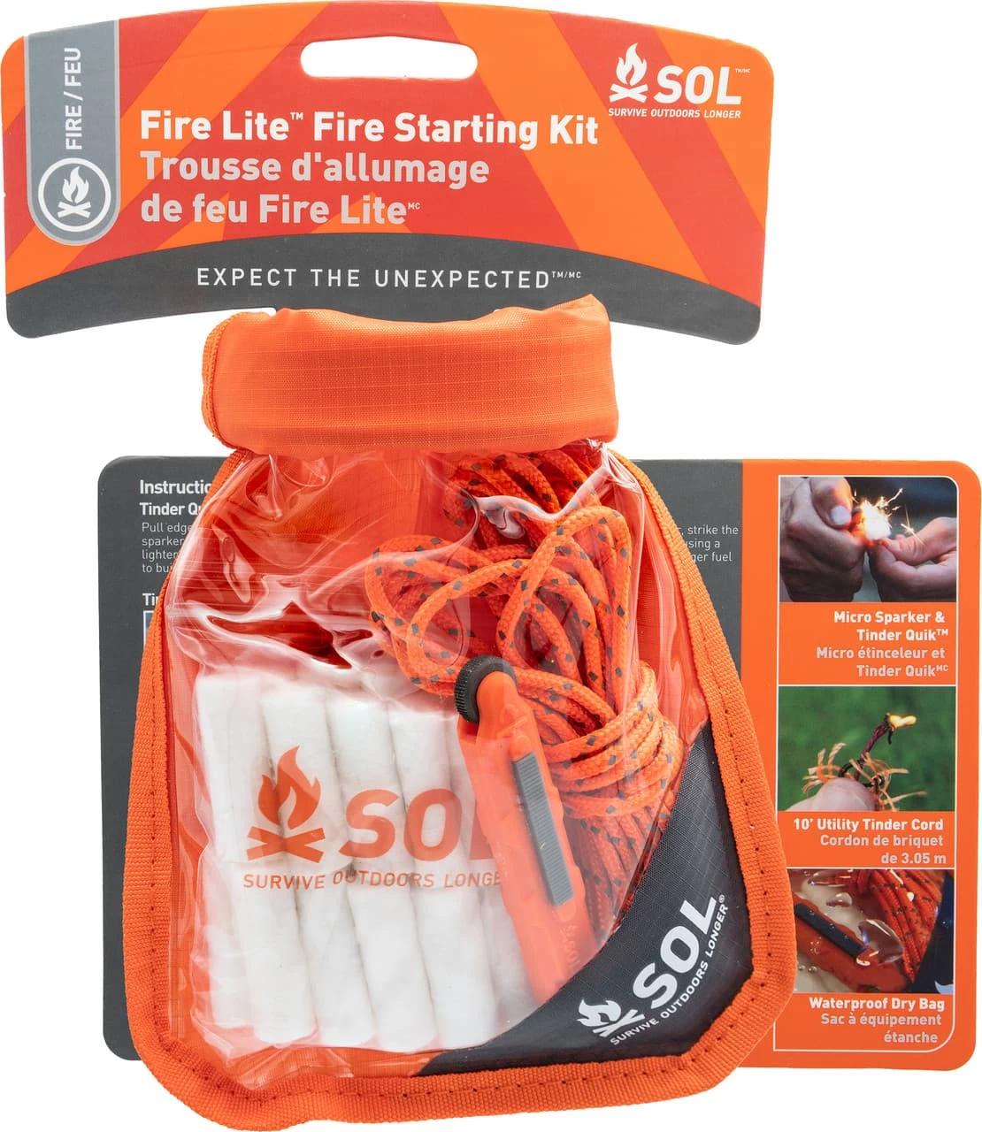Survive Outdoors Longer Fire Lite Kit In Dry Bag